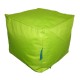 Cube Stool with Piping - Apple Green Polyester